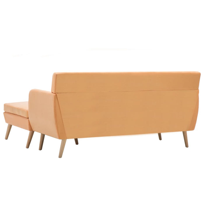 Canapea formă L, textil, 171,5 x 138 x 81,5 cm, portocaliu - WALTI WALTI