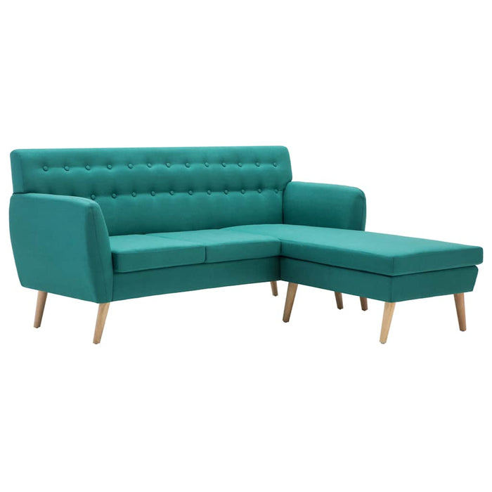 Canapea formă L, material textil, 171,5 x 138 x 81,5 cm, verde WALTI