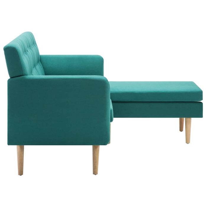 Canapea formă L, material textil, 171,5 x 138 x 81,5 cm, verde WALTI