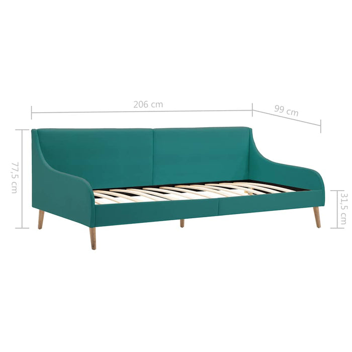 Cadru de pat canapea, material textil, verde WALTI