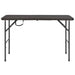 Masă de grădină pliabilă, maro, 120x60x74, HDPE, aspect ratan - WALTI WALTI