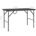 Masă de grădină pliabilă, maro, 120x60x74, HDPE, aspect ratan - WALTI WALTI
