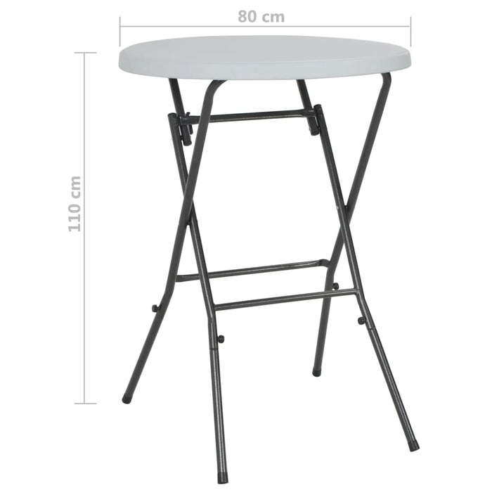 Masă de bar pliabilă, alb, 80 x 110 cm, HDPE WALTI