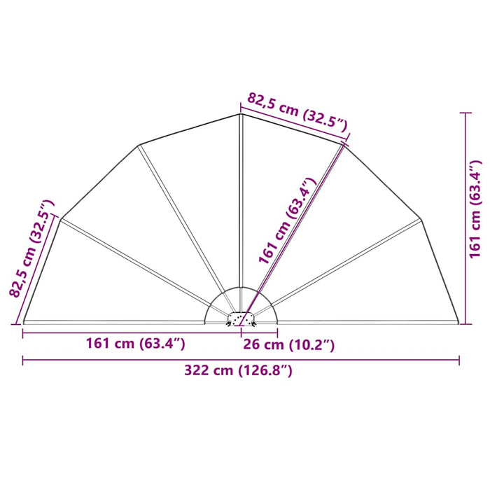 Copertină laterală pliabilă de terasă, crem, 200 cm WALTI