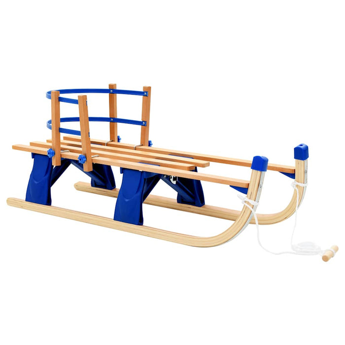 Sanie pliabilă pentru zăpadă cu spătar, lemn, 119 cm - WALTI WALTI