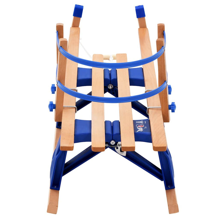 Sanie pliabilă pentru zăpadă cu spătar, lemn, 119 cm - WALTI WALTI