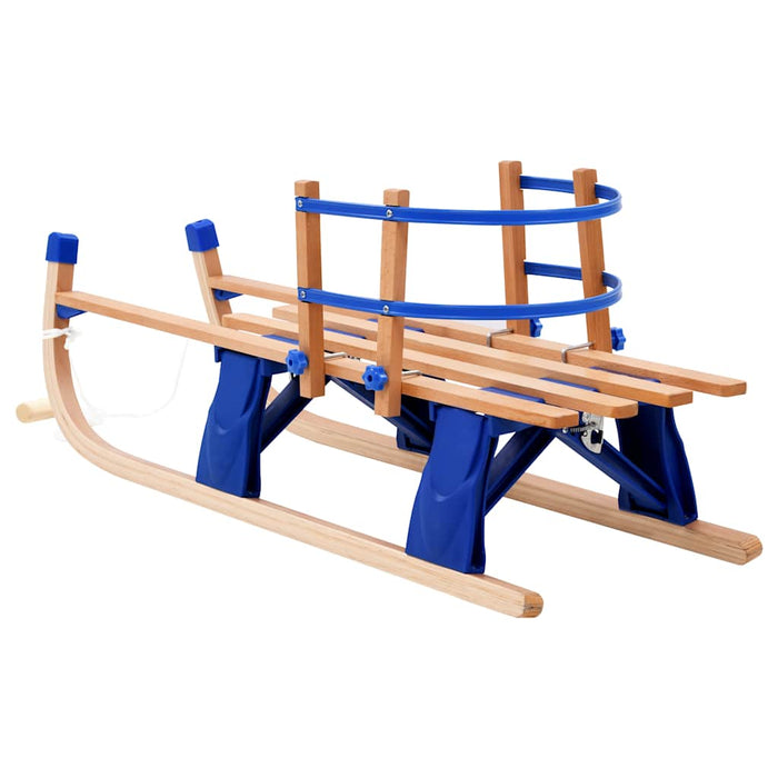 Sanie pliabilă pentru zăpadă cu spătar, lemn, 119 cm - WALTI WALTI