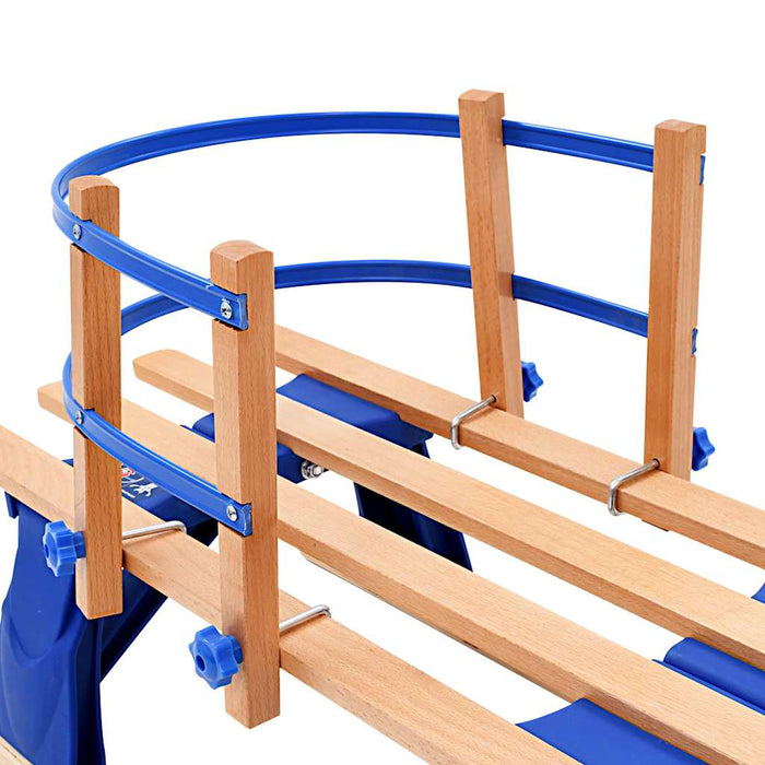 Sanie pliabilă pentru zăpadă cu spătar, lemn, 119 cm - WALTI WALTI