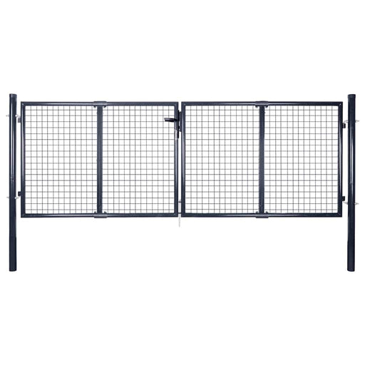 Poartă de grădină din plasă, oțel galvanizat, gri, 300x100 cm - WALTI WALTI