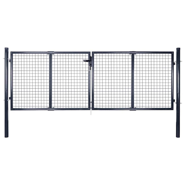Poartă de grădină din plasă, oțel galvanizat, gri, 300x100 cm - WALTI WALTI