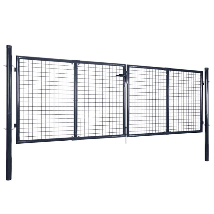 Poartă de grădină din plasă, oțel galvanizat, gri, 300x100 cm - WALTI WALTI