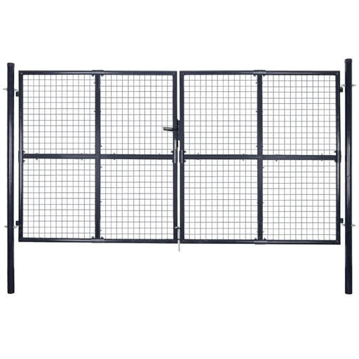 Poartă de grădină din plasă, oțel galvanizat, gri, 300x150 cm - WALTI WALTI