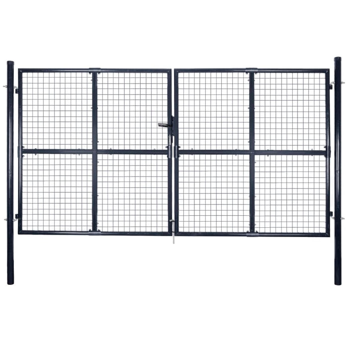 Poartă de grădină din plasă, oțel galvanizat, gri, 300x150 cm - WALTI WALTI