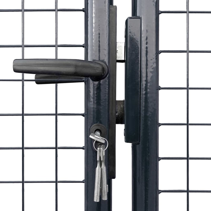 Poartă de grădină din plasă, oțel galvanizat, gri, 300x150 cm - WALTI WALTI