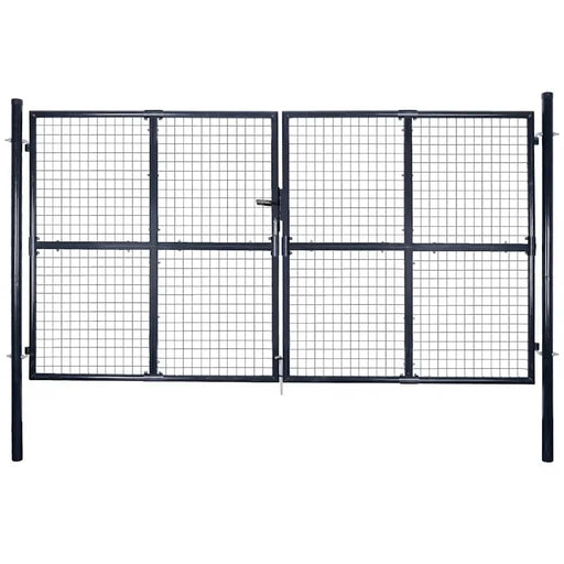 Poartă de grădină din plasă, oțel galvanizat, gri, 300x175 cm - WALTI WALTI