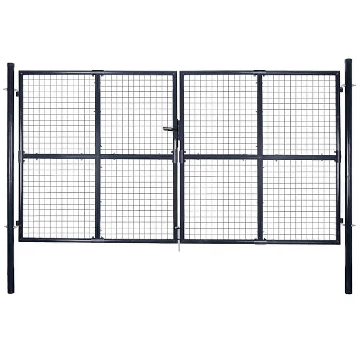 Poartă de grădină din plasă, oțel galvanizat, gri, 300x175 cm - WALTI WALTI