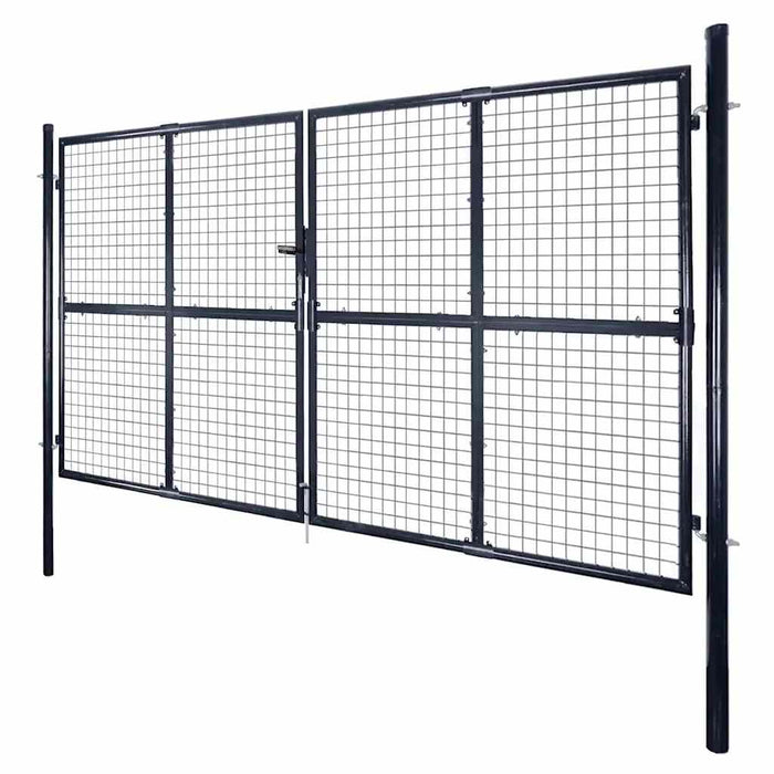 Poartă de grădină din plasă, oțel galvanizat, gri, 300x175 cm - WALTI WALTI