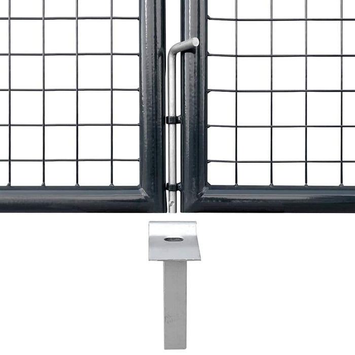 Poartă de grădină din plasă, oțel galvanizat, gri, 300x175 cm - WALTI WALTI