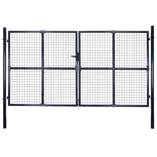Poartă de grădină din plasă, oțel galvanizat, gri, 300x200 cm - WALTI WALTI