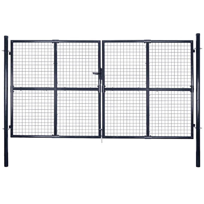 Poartă de grădină din plasă, oțel galvanizat, gri, 300x200 cm - WALTI WALTI