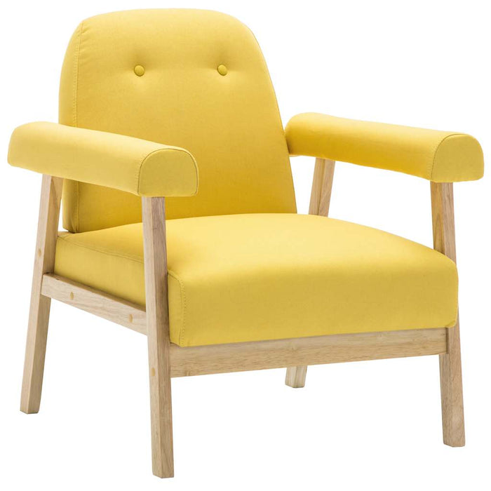 Set canapea de 3 persoane, 2 piese, material textil, galben WALTI