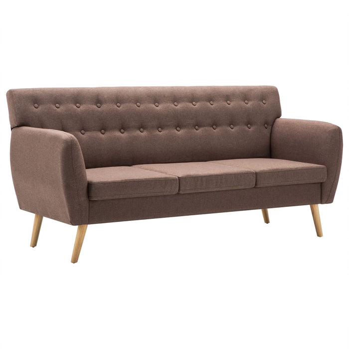 Canapea cu 3 locuri, material textil, 172 x 70 x 82 cm, maro WALTI