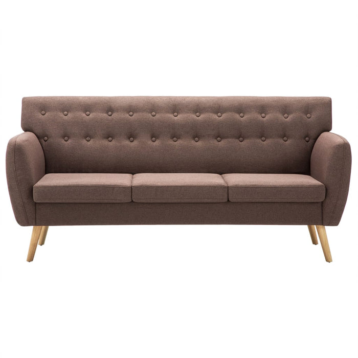 Canapea cu 3 locuri, material textil, 172 x 70 x 82 cm, maro WALTI