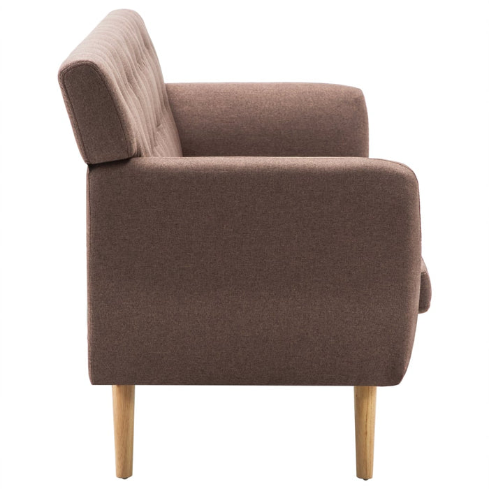 Canapea cu 3 locuri, material textil, 172 x 70 x 82 cm, maro WALTI