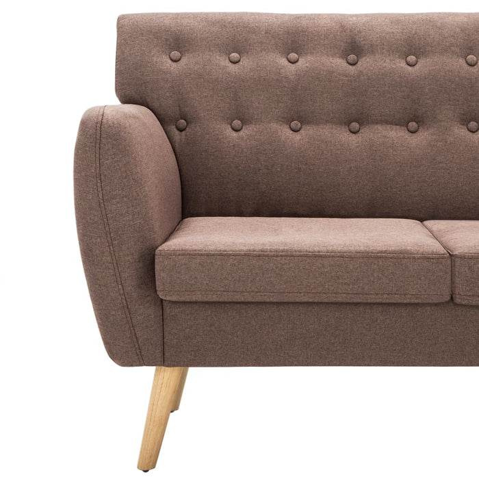 Canapea cu 3 locuri, material textil, 172 x 70 x 82 cm, maro WALTI