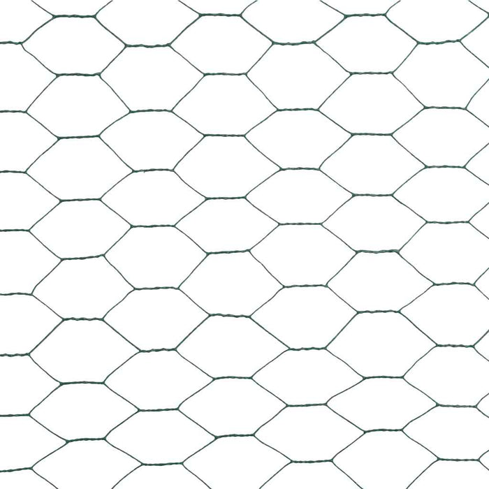 Plasă de sârmă găini, verde, 25 x 1,2 m, oțel cu înveliș PVC - WALTI WALTI