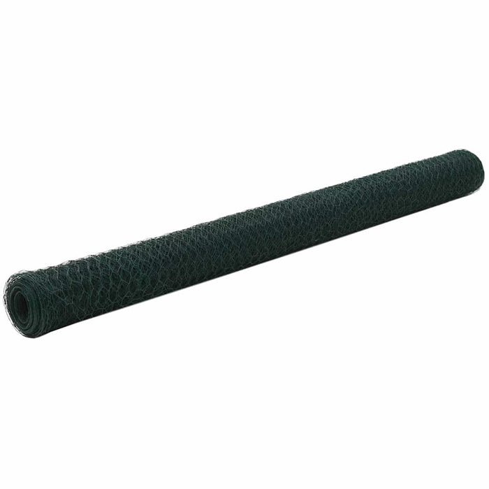Plasă de sârmă găini, verde, 25 x 1,5 m, oțel cu înveliș PVC - WALTI WALTI