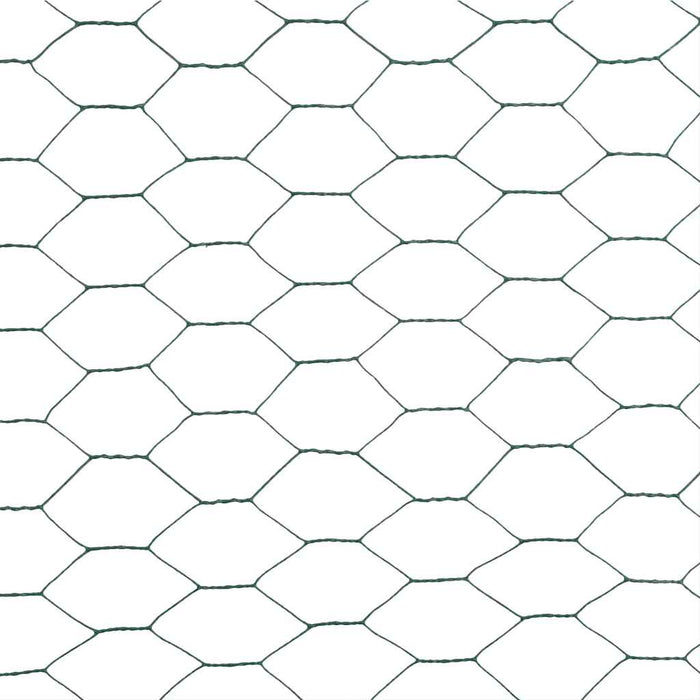 Plasă de sârmă găini, verde, 25 x 1,5 m, oțel cu înveliș PVC - WALTI WALTI