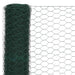 Plasă de sârmă găini, verde, 25 x 1,2 m, oțel cu înveliș PVC - WALTI WALTI