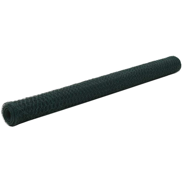 Plasă de sârmă găini, verde, 25 x 1,5 m, oțel cu înveliș PVC - WALTI WALTI