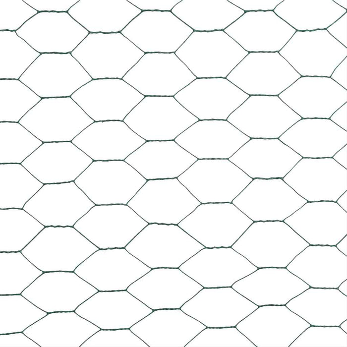 Plasă de sârmă găini, verde, 25 x 1,5 m, oțel cu înveliș PVC - WALTI WALTI