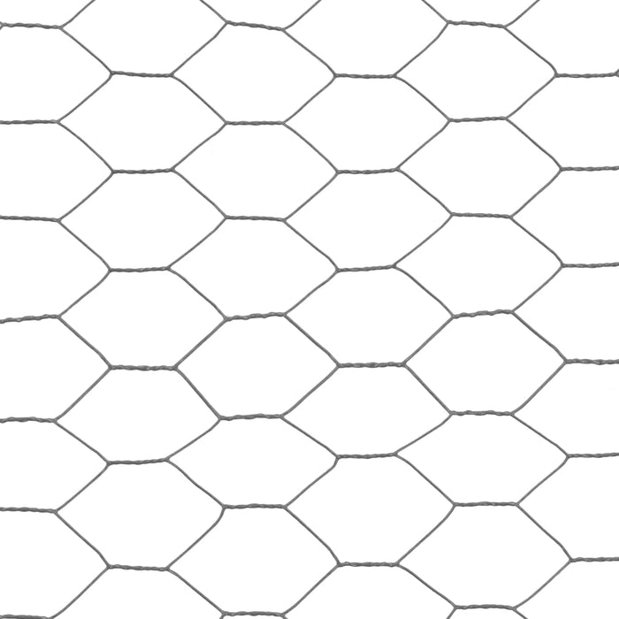 Plasă de sârmă găini, gri, 25 x 1 m, oțel cu înveliș PVC - WALTI WALTI