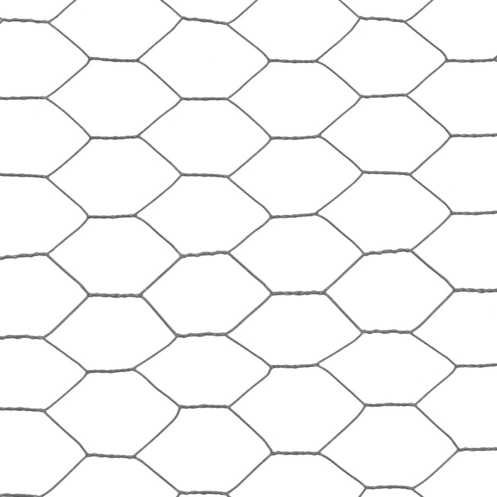 Plasă de sârmă găini, gri, 25 x 1,5 m, oțel cu înveliș PVC - WALTI WALTI