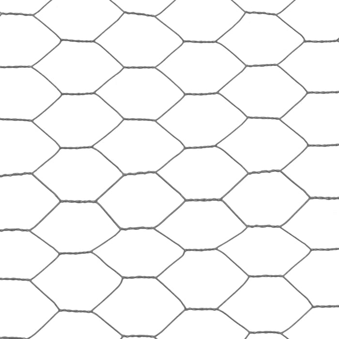 Plasă de sârmă găini, gri, 25 x 1,5 m, oțel cu înveliș PVC - WALTI WALTI