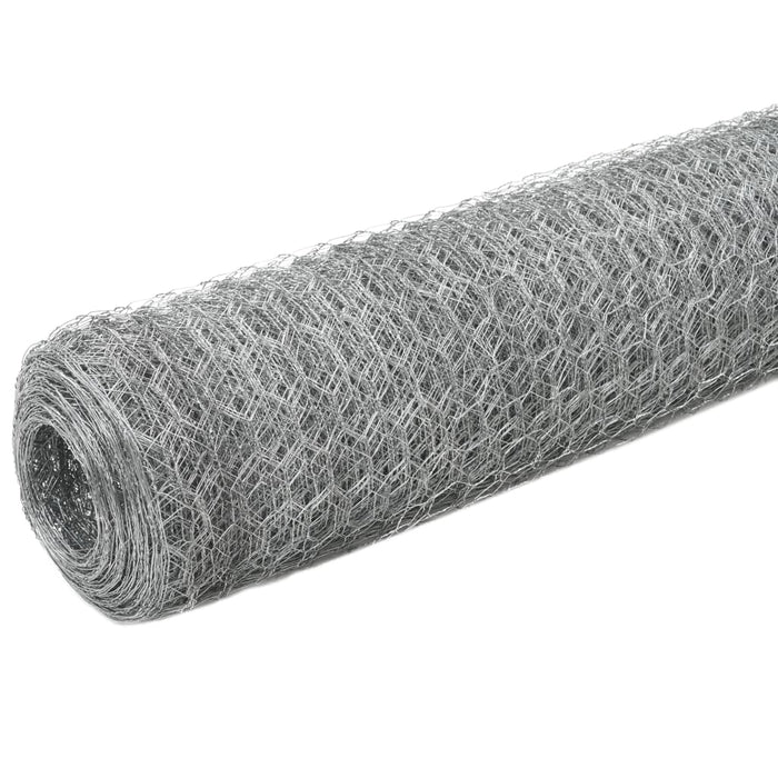 Plasă de sârmă găini, argintiu, 25 x 1,2 m, oțel galvanizat - WALTI WALTI