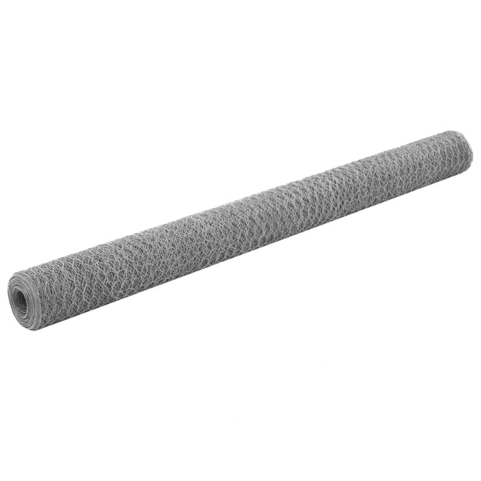 Plasă de sârmă găini, argintiu, 25 x 1,5 m, oțel galvanizat - WALTI WALTI