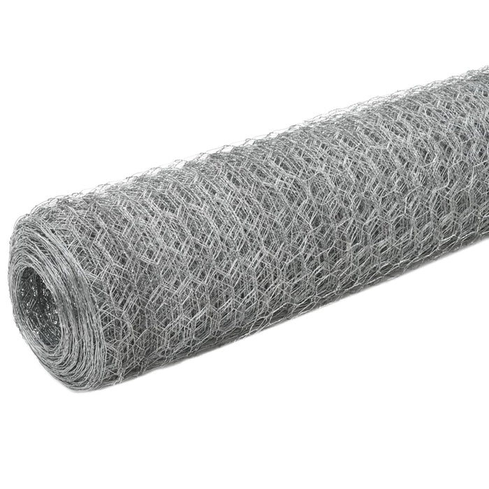 Plasă de sârmă găini, argintiu, 25 x 1,5 m, oțel galvanizat - WALTI WALTI