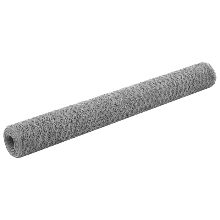 Plasă de sârmă găini, argintiu, 25 x 1,2 m, oțel galvanizat - WALTI WALTI