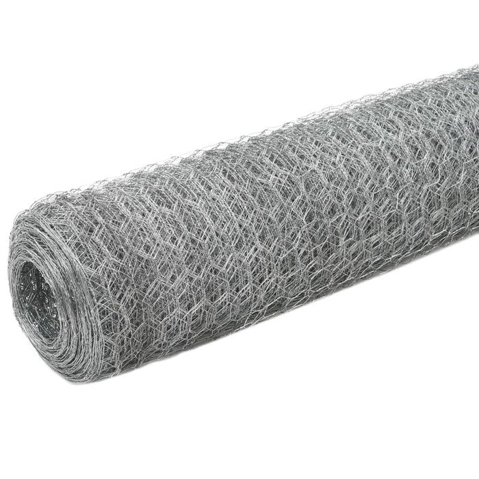 Plasă de sârmă găini, argintiu, 25 x 1,2 m, oțel galvanizat - WALTI WALTI