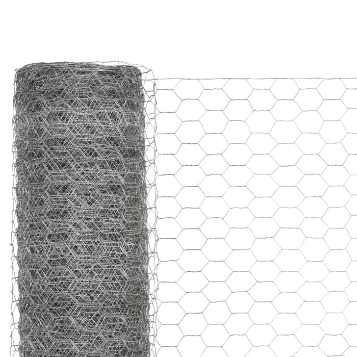 Plasă de sârmă găini, argintiu, 25 x 1,5 m, oțel galvanizat - WALTI WALTI