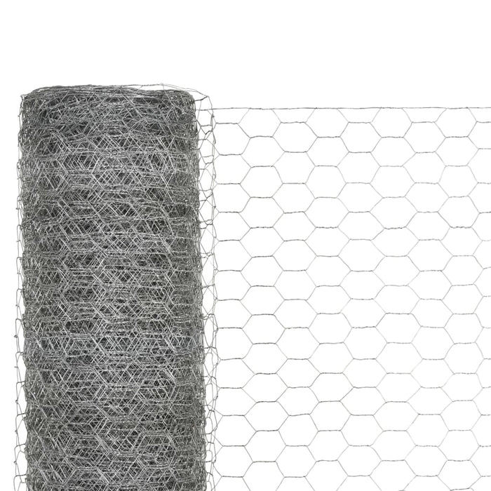 Plasă de sârmă găini, argintiu, 25 x 1,5 m, oțel galvanizat - WALTI WALTI