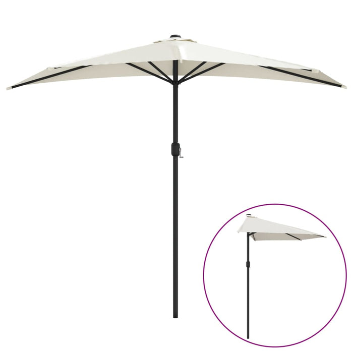 Umbrelă de soare pentru balcon tijă aluminiu nisipiu 270x144cm - WALTI WALTI