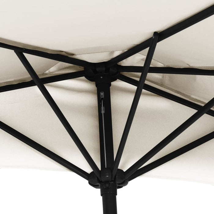 Umbrelă de soare pentru balcon tijă aluminiu nisipiu 270x144cm - WALTI WALTI