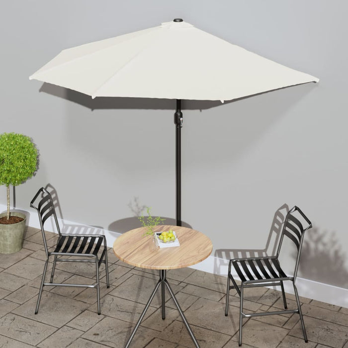 Umbrelă de soare pentru balcon tijă aluminiu nisipiu 270x144cm - WALTI WALTI