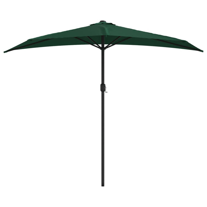 Umbrelă de soare pentru balcon, tijă aluminiu, verde, 270x144cm - WALTI WALTI