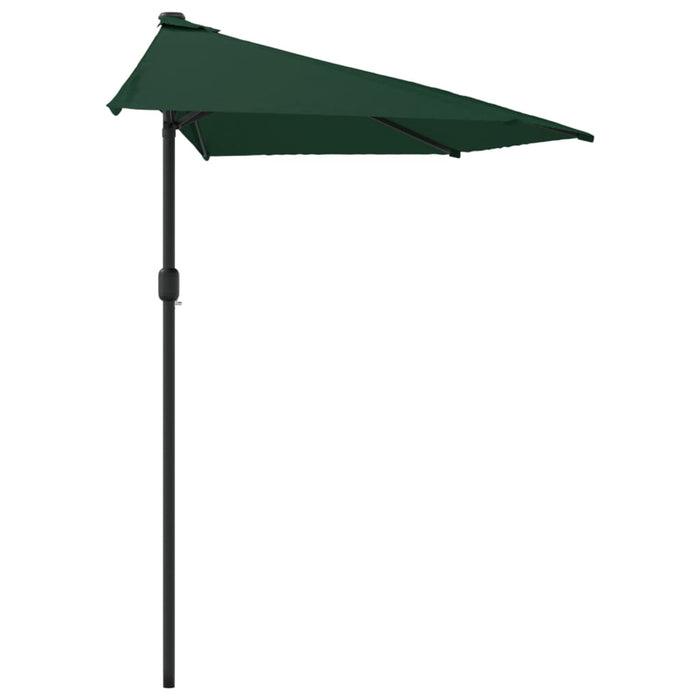 Umbrelă de soare pentru balcon, tijă aluminiu, verde, 270x144cm - WALTI WALTI